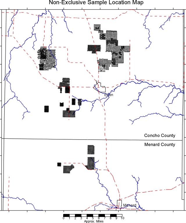 Concho and Menard Non-Exclusive Data Map